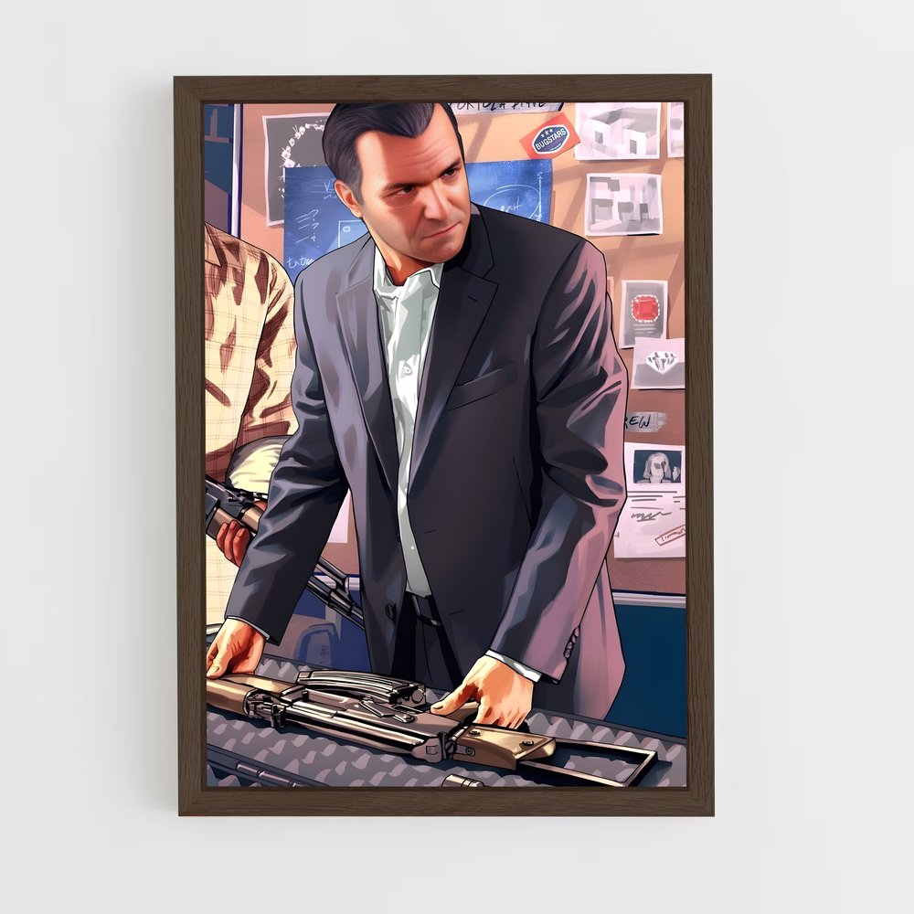 Poster Michael le Stratège – affiche GTA V (vue 5)